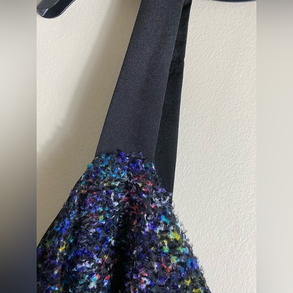 BCBGeneration Double Strap Print Cocktail Dress, Black/ Multi - Picture 3 of 7